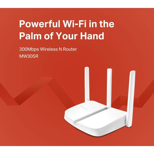 Mercusys MW305R Wi-Fi 4 smerovač biely - Wi-Fi routery - Obrázok O6R7300401