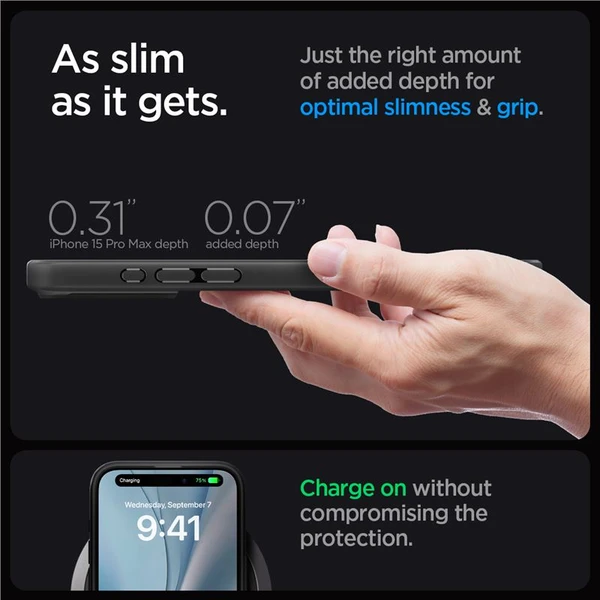 Spigen Ultra Hybrid MagFit kryt iPhone 15 Pro Max čierny - Puzdra - Obrázok O6T8000601