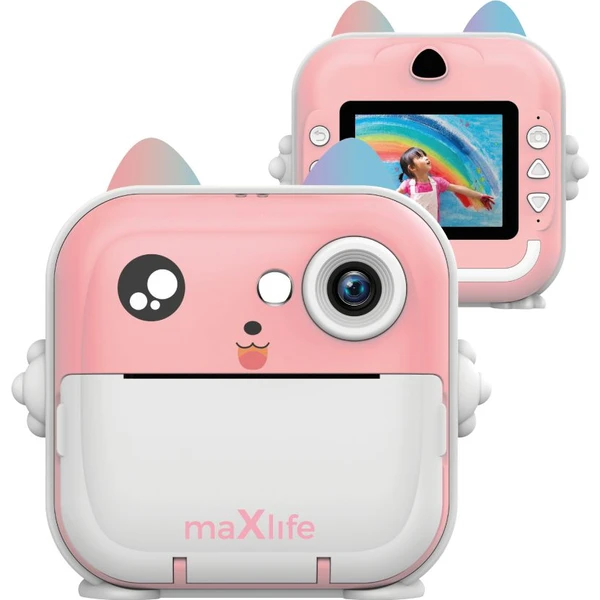 Maxlife MXPC-100 detský fotoaparát s tlačiarňou ružový - Fotoaparáty - Hlavný obrázok