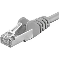 PremiumCord RJ45/RJ45 Cat6a S-FTP patch kábel 0,5m šedý - Káble a redukcie