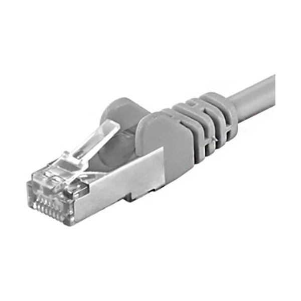 PremiumCord RJ45/RJ45 Cat6a S-FTP patch kábel 0,5m šedý - Káble a redukcie - Hlavný obrázok
