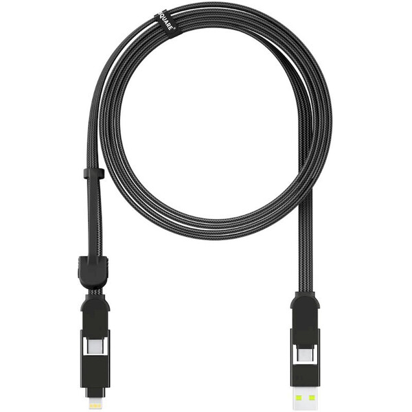 E-shop Napájací kábel Rolling Square inCharge XL 6v1 100W 2m čierny