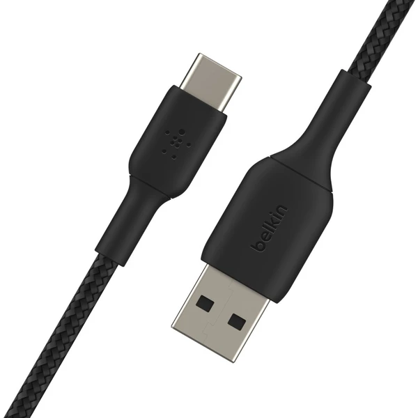 Belkin BOOST Charge Braided USB-C/USB-A odolný kábel, 3m, čierny - Káble - Obrázok O8C9400301
