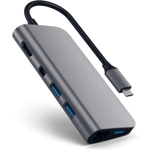 Satechi Multimedia húb vesmírne šedý - USB huby - Obrázok O8ME100301