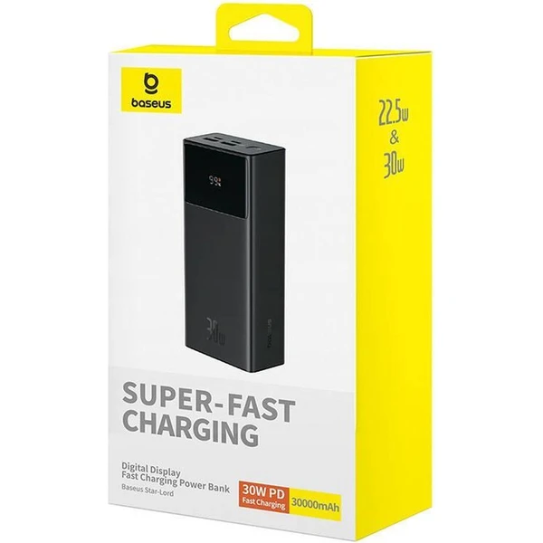 Baseus Star-Lord 30000mAh, 30W čierna - Powerbanky - Obrázok O8ML000K01