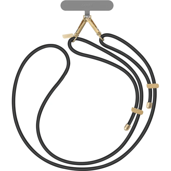 UNIQ Coehl Laurel popruh crossbody čierny - Pútka - Hlavný obrázok