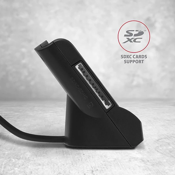 AXAGON CRESM2 USB externá čítačka 4slot Smart card/ID card + SD/microSD/SIM - Čítačky čipových kariet - Obrázok O9ZHF00101