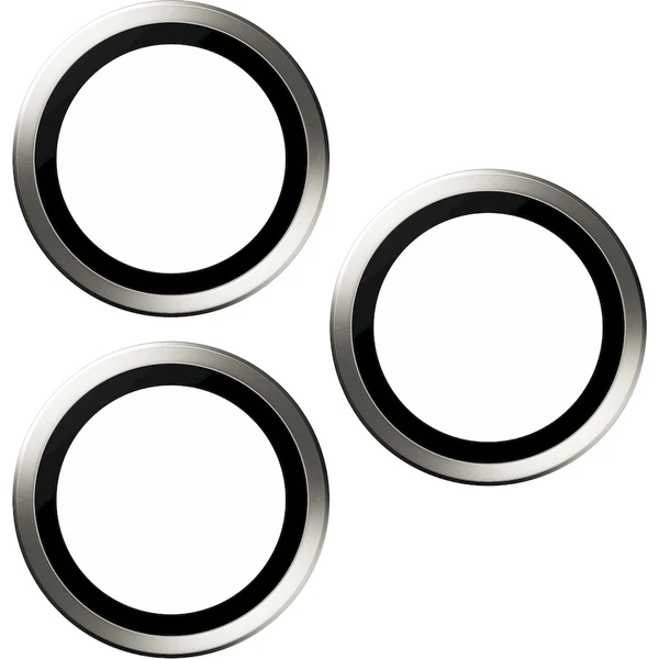 PanzerGlass HoOps ochranné krúžky Apple iPhone 15 Pro/15 Pro Max - biely hliník - Ochranné fólie a sklo - Obrázok OAD1000O01