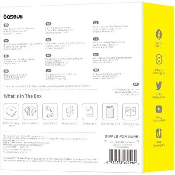 Baseus Bowie E19 bezdrôtové slúchadlá čierna - Slúchadlá - Obrázok OB2G000O01