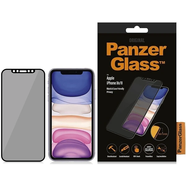 PanzerGlass Edge-to-Edge Privacy Apple iPhone Xr/11 čierne - Ochranné fólie a sklo - Obrázok OBAT000301