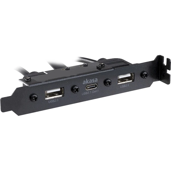 Akasa USB 3.1 gén 1 typ C a 2x Typ A 2.0 záslepka - USB huby - Obrázok OBBJ000K01