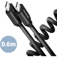 AXAGON BUCM-CM10TB TWISTER USB-C/USB-C napájací kábel 60W 0,6m čierny - Káble a redukcie