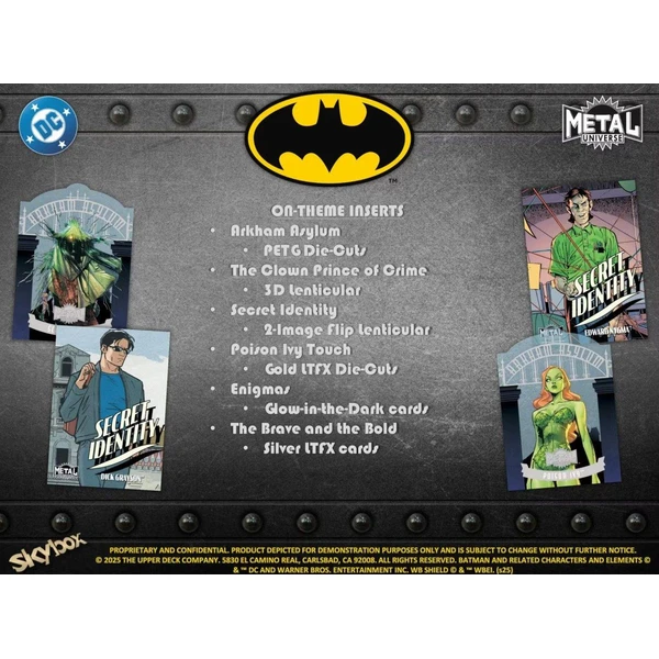 Zberateľské karty 2025 Upper Deck Batman Skybox Metal Universe Hobby Box - Zberateľské karty a nálepky - Obrázok OC7M000K01