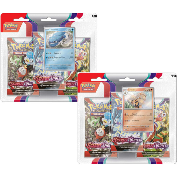 Pokémon TCG: Scarlet & Violet - 3 Blister Booster