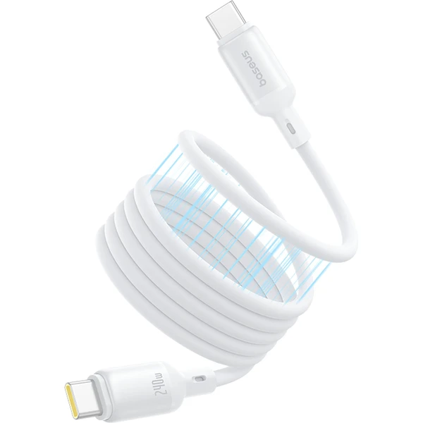 Dátový kábel Baseus PicoGo magnetic USB-C/USB-C 1m 240W biely - Káble - Obrázok OCGE000L01