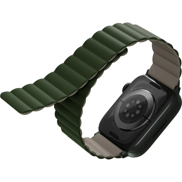 UNIQ Revix obojstranný remienok pre Apple Watch 42/41/40/38mm Pine (zelený/šedý) - Remienky - Obrázok OCHMF00101