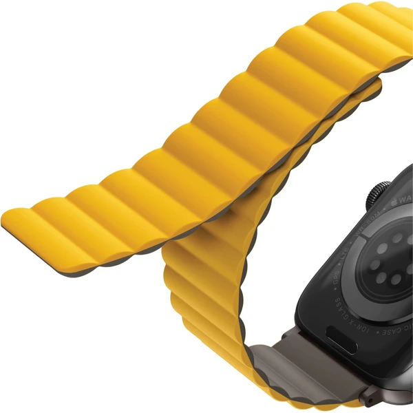 UNIQ Revix obojstranný remienok pre Apple Watch 49/46/45/44/42mm Mustard (Horčicový/Khaki) - Remienky - Obrázok OD3WF00101