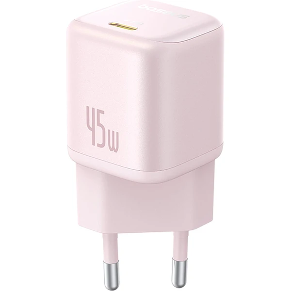 Rýchlonabíjačka do siete Baseus PicoGo GaN 45W USB-C PD ružová - Nabíjačky - Obrázok OEGE000L01