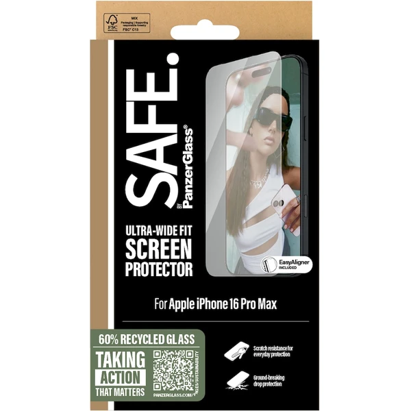 PanzerGlass® SAFE Ultra-Wide Fit Apple iPhone 16 Pro Max - Ochranné fólie a sklo - Obrázok OF08000P01