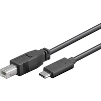 PremiumCord USB-C/USB-B napájací kábel 2,5W 1m čierny - Káble a redukcie