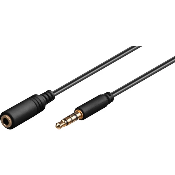 PremiumCord 3,5mm/3,5mm predlžovací kábel 2m čierny - Káble a redukcie - Hlavný obrázok