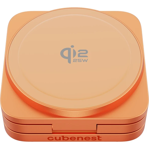 Cubenest SQ312 Ultra Qi2.2 (MagSafe) 3v1 nabíjačka (35W) oranžová (Limited Edition) - Nabíjačky - Obrázok OH9L000K01