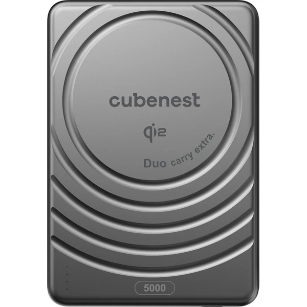CubeNest SQ1B3D SlimDual Qi2/MagSafe powerbanka (5000 mAh) čierna - Powerbanky - Obrázok OH9R000K01