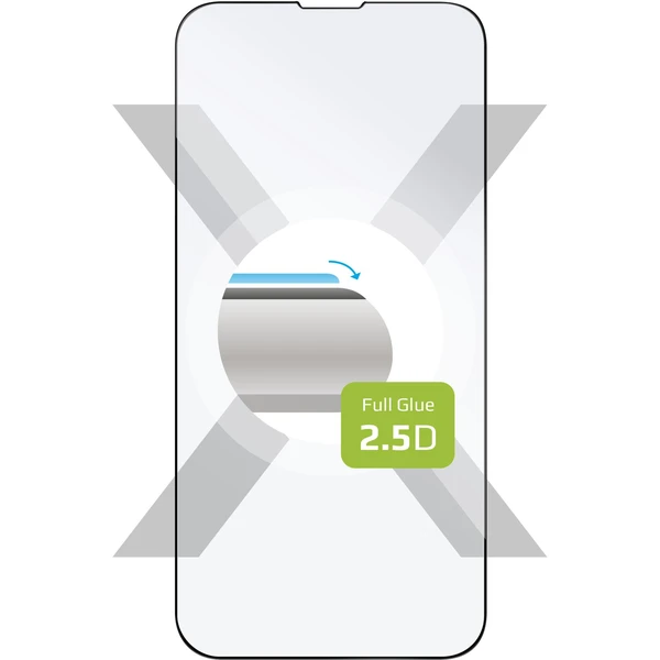 FIXED 2,5 D Full-Cover tvrdené sklo 0,33 mm Apple iPhone 13 Mini čierne - Ochranné fólie a sklo - Hlavný obrázok