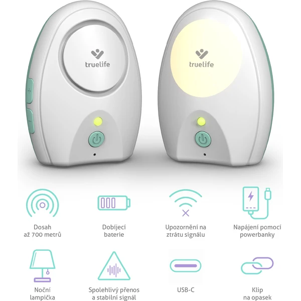 TrueLife NannyTone VM Pocket audio opatrovateľka - Senzory - Obrázok OIUL000K01