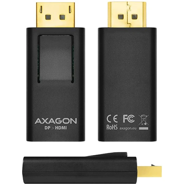 AXAGON DisplayPort/HDMI redukcia čierna - Káble a redukcie - Obrázok OJ7HF00101
