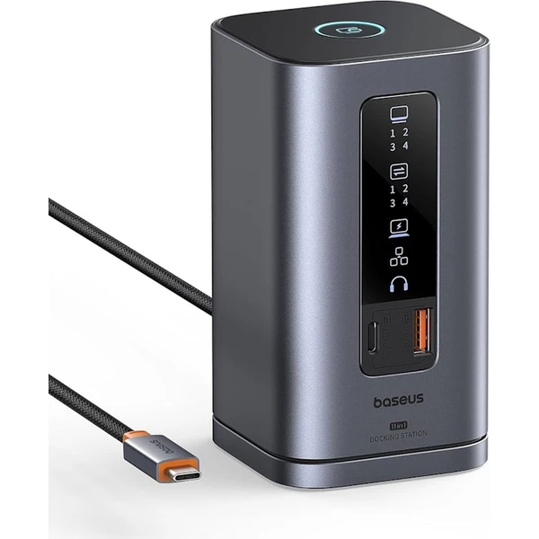 Baseus Spacemate RD-1 dokovacia stanica 11v1, 100W 2xUSB-C, 3xUSB, 2xHDMI, 2x DP, 1xRJ45, 3,5mm jack - Dokovacie stanice - Obrázok OLBQ000K01