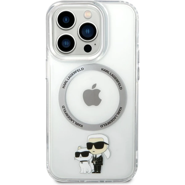 Karl Lagerfeld MagSafe IML Karl a Choupette NFT kryt iPhone 14 Pro Max číry - Puzdra - Obrázok OLZK300401