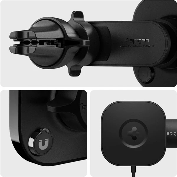 Spigen OneTap MagSafe Car Mount (ITS12W) držiak do auta čierny - Držiaky - Obrázok ONK0000N01