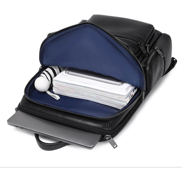 MyBalo Matterhorn kožený business batoh na notebook čierny - Batohy - Obrázok OO7E000K01