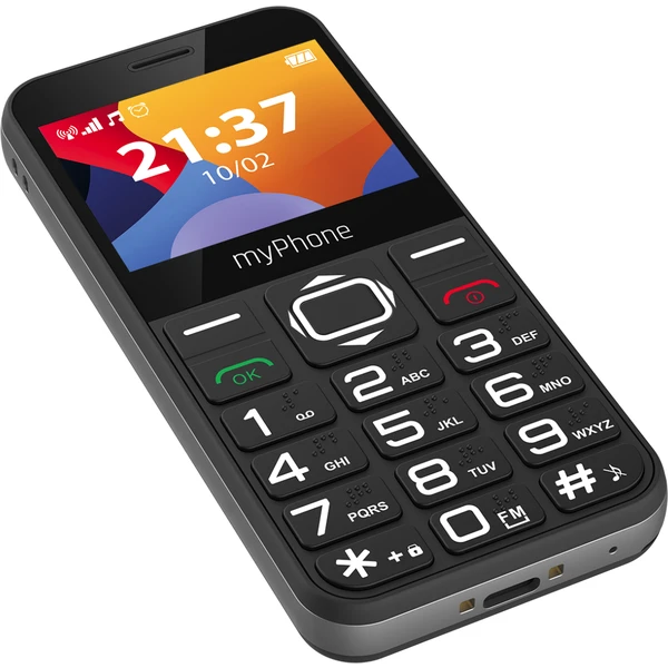 myPhone Halo 3 Senior s nabíjacím stojanom čierny - Mobilné telefóny - Obrázok OORE300401