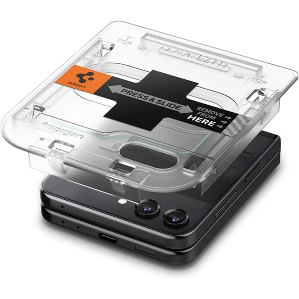 Spigen Glass tR EZ Fit Cover 2 Pack tvrdené sklo Samsung Galaxy Z Flip5 - Ochranné fólie a sklo - Obrázok OPJ6G00101