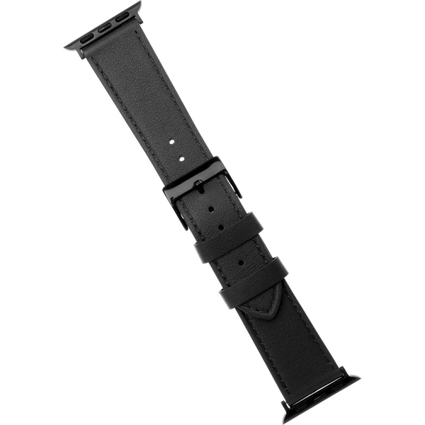 FIXED Leather Strap kožený remienok pre Apple Watch 42/44/45mm čierny - Remienky - Obrázok OPTZ000501