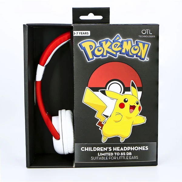 OTL detské náhlavné slúchadlá s motívom Pokémon červené - Slúchadlá - Obrázok OQHB300401