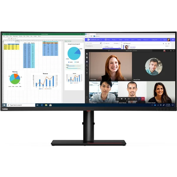 Lenovo ThinkVision P40w-20 zahnutý monitor 39,7" s webkamerou MC50 - Monitory - Obrázok OR4D300401