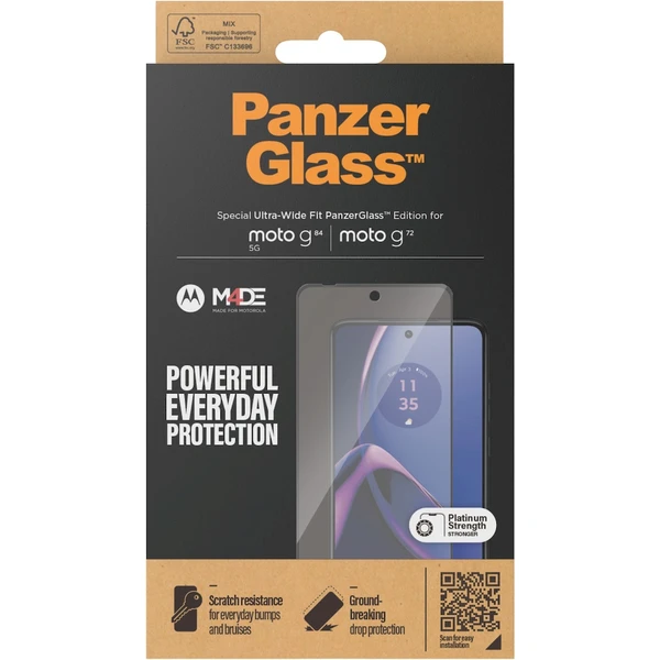 PanzerGlass Ultra-Wide Fit ochranné sklo Motorola Moto G84/G72 - Ochranné fólie a sklo - Obrázok OR51000P01