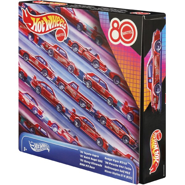 E-shop Mattel Hot Wheels 80th anniversary - sada angličákov (8ks) (Silver series)