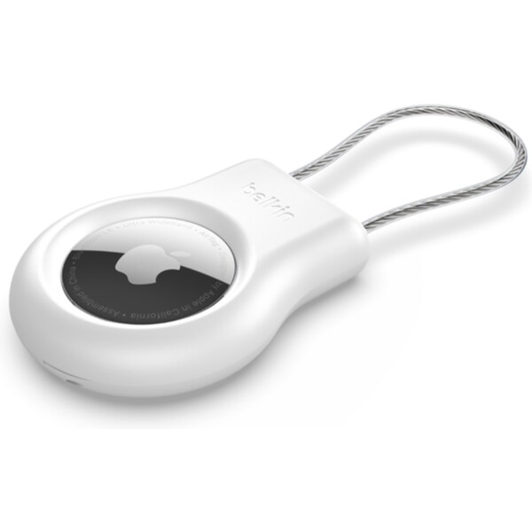 Belkin Secure puzdro na AirTag s drôteným káblom bielej