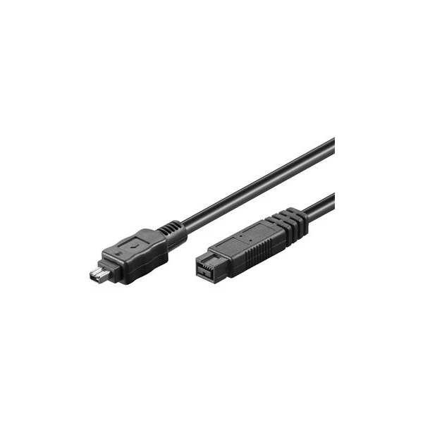 PremiumCord FireWire 9pin/FireWire 4pin kábel 1,8m čierny - Káble a redukcie - Hlavný obrázok