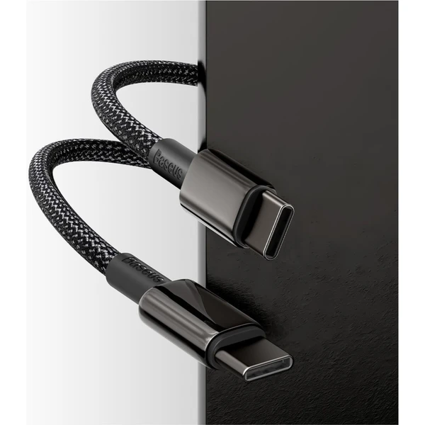Baseus Tungsten Gold USB-C/USB-C napájací kábel 100W 2m čierny - Káble a redukcie - Obrázok OWKGF00101