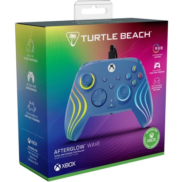 Turtle Beach herný ovládač RGB Afterglow Wave (XBOX/PC) modrý - Herné ovládače - Obrázok OWMH000K01