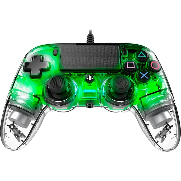 Nacon Gamepad Compact Controller Clear Green (PS4) - Herné ovládače - Obrázok OWOH100201