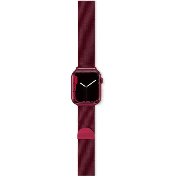 EPICO Remienok MILANESE Apple Watch 42/44/45 mm červený - Remienky - Hlavný obrázok