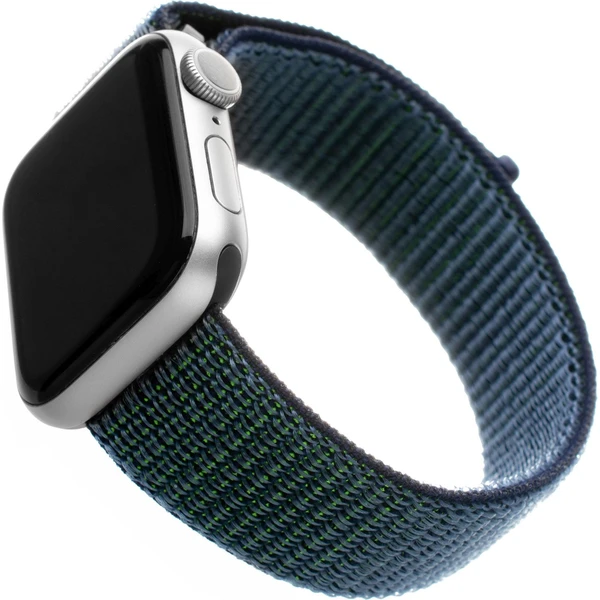 FIXED Nylon Strap nylonový opasok pre Apple Watch 42/44/45mm tmavomodrý - Remienky - Hlavný obrázok