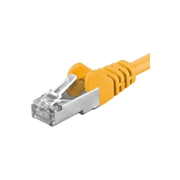 PremiumCord RJ45/RJ45 Cat6a S-FTP patch kábel 0,25m žltý - Káble a redukcie - Hlavný obrázok