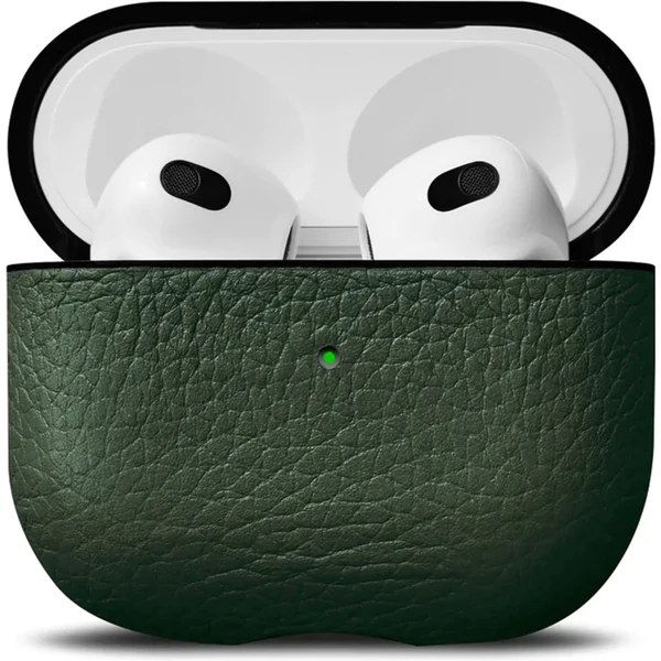 Woolnut kožené púzdro pre AirPods 3. generácie tmavo zelené - Puzdra - Hlavný obrázok